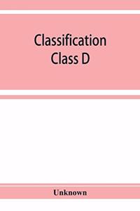 Classification. Class D
