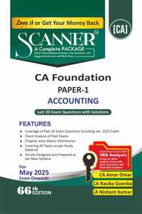 Accounting (Paper 1 | CA Foundation) Scanner - Including questions and solutions | Applicable for May 2025 Exam Onwards | Green Edition