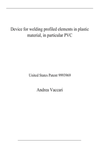 Device for welding profiled elements in plastic material, in particular PVC