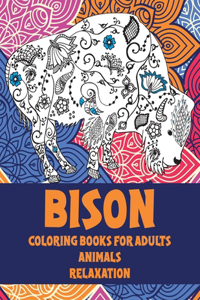Coloring Books for Adults Relaxation - Animals - Bison