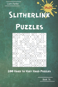 Slitherlink Puzzles - 200 Hard to Very Hard Puzzles 14x14 Book 16