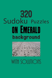 320 Sudoku Puzzles on Emerald background with solutions