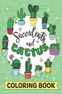 Succulents and Cactus coloring book