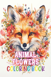 Animal Flowers Coloring Book