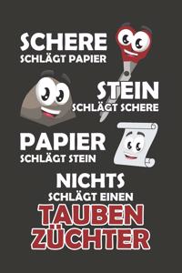 Schere Schlägt Papier - Stein schlägt Schere - Papier schlägt Stein - Nichts schlägt einen Taubenzüchter