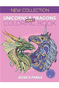 Unicorns and Dragons Coloring Book