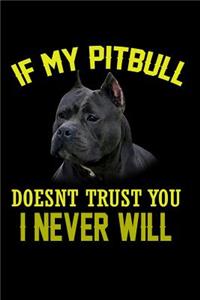 If My Pitbull Doesn't Trust You I Never Will