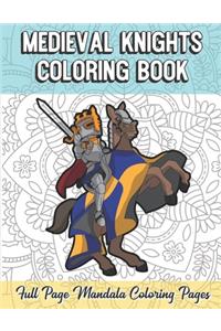 Medieval Knights Coloring Book Full Page Mandala Coloring Pages