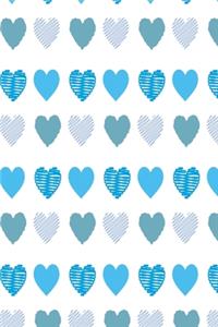Hearts wallpaper notebook light blue