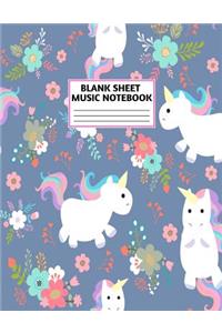 Blank Sheet Music Notebook