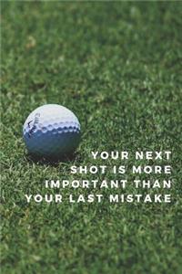 Your Next Shot Is More Important Than Your Last Mistake