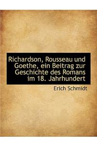 Richardson, Rousseau Und Goethe, Ein Beitrag Zur Geschichte Des Romans Im 18. Jahrhundert