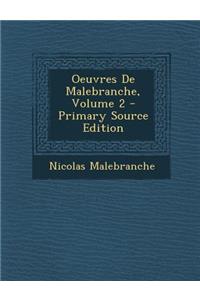 Oeuvres de Malebranche, Volume 2