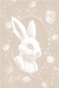 Alice in Wonderland Pastel Modern Journal - Outwards White Rabbit (Fawn)