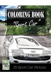 Sportcar Greyscale Photo Adult Coloring Book, Mind Relaxation Stress Relief