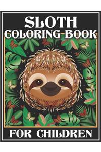 Sloth Coloring Book for Children