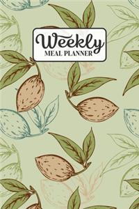 Weekly Meal Planner: Meal Planning Journal Notebook with Grocery Shopping List for the Week - Vintage Nut