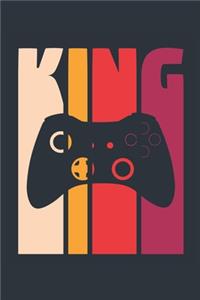 Vintage Gaming Notebook 'Gaming King' - Boys Gaming Writing Journal - Gamer Gift - Retro Gaming Diary