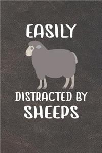 Easily Distracted By Sheeps Notebook Journal
