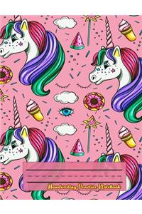 Unicorn- Handwriting Practice Notebook