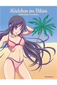 Mädchen im Bikini-Malbuch für Erwachsene