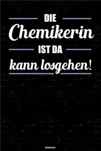 Die Chemikerin ist da kann losgehen! Notizbuch