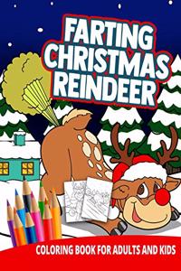 Farting Christmas Reindeer Coloring Book For Adults And Kids