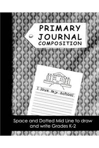 Primary Journal Composition Space and Dotted Mid Line to Draw and Write Grades K-2