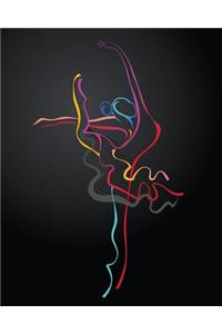 Bullet Journal: Ballet Dancer 150 Dot Grid Pages Book (8 X 10 Large)