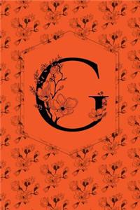Floral Monogram Journal/Notebook - G