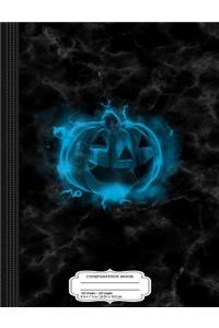Electric Halloween Pumpkin Composition Notebook