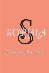 Sophia Personalized Lined Journal Notebook