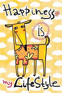 Bullet Journal Notebook for Dog Lovers, Happiness Is My Lifestyle Orange Dog 5