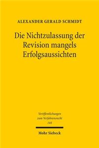 Die Nichtzulassung Der Revision Mangels Erfolgsaussichten