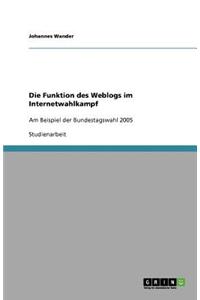 Die Funktion des Weblogs im Internetwahlkampf