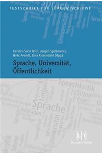 Sprache, Universitat, Offentlichkeit