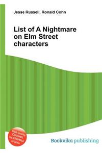 List of a Nightmare on Elm Street Characters