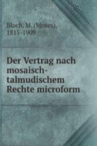 DER VERTRAG NACH MOSAISCH-TALMUDISCHEM