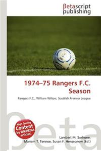 1974-75 Rangers F.C. Season