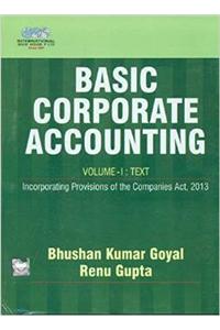 Basic Corporate Accounting Volume-I: Text