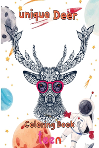 Unique Deer Coloring book teen