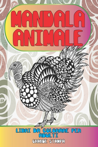 Libri da colorare per adulti - Grande stampa - Mandala Animale