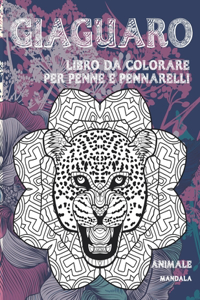 Libro da colorare per penne e pennarelli - Mandala - Animale - Giaguaro