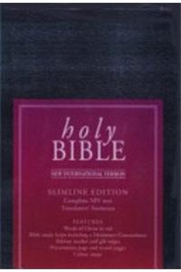 NIV Thinline Bible in Black Bonded Leather