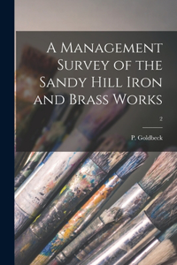 Management Survey of the Sandy Hill Iron and Brass Works; 2