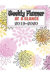 Weekly Planner At A Glance 2019 2020