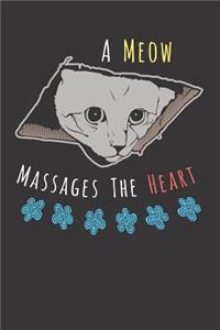 Cat Massage Meow Notebook Journal