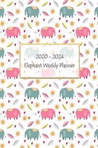 2020-2024 Elephant Weekly Planner