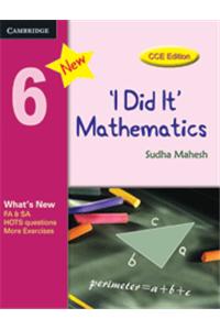 I Did It Mathematics Students Book, Level 6, CCE Edition