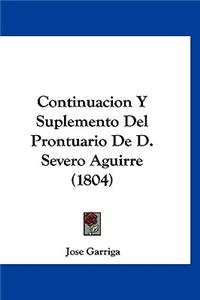Continuacion y Suplemento del Prontuario de D. Severo Aguirre (1804)